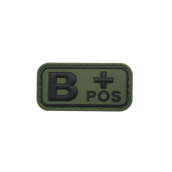 Pitchfork Blood Type B POS Patch - Olive