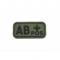 Pitchfork Blood Type AB POS Patch - Olive
