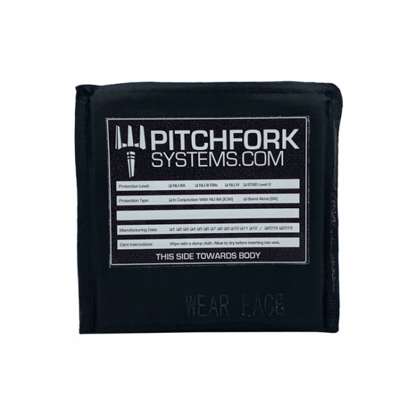 Pitchfork NIJ Level IIIA & Level II STAB 6x6 Inch Straight Cut Soft Armour Plate