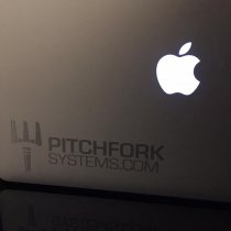 Pitchfork The Trident Sticker - Urban Grey