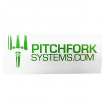 Pitchfork The Brand Sticker Large - Zombie Green