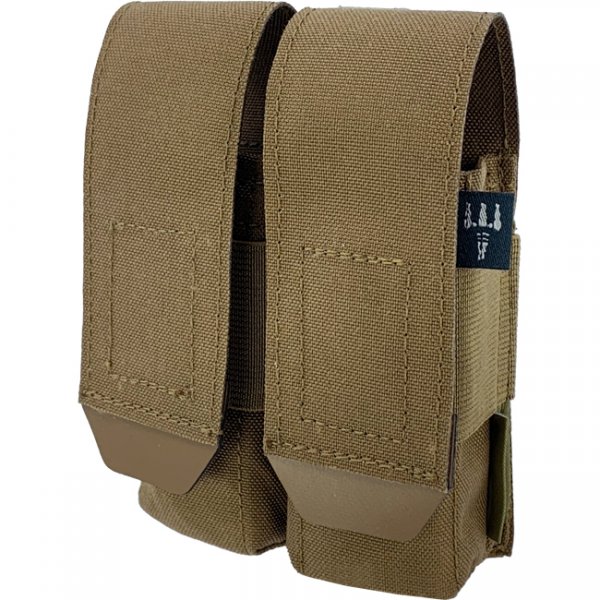 Pitchfork Closed Double Pistol Magazine Pouch - Coyote