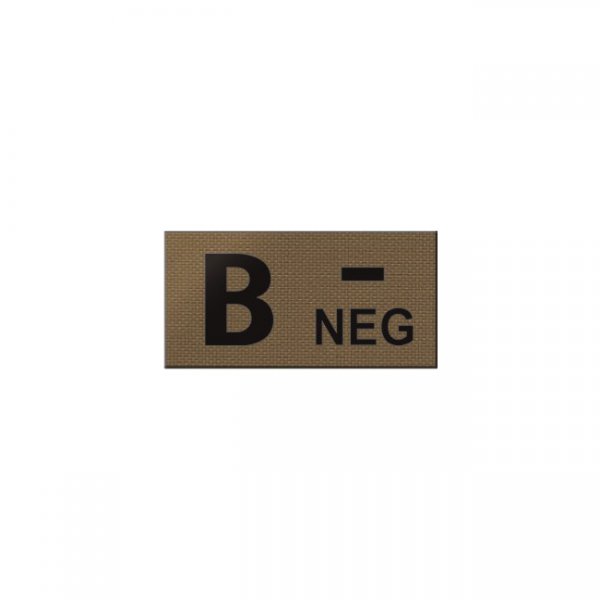 Pitchfork B NEG Blood Type IR Patch - Coyote