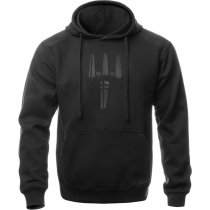 Pitchfork Casual Hoodie Black Print - Black - M