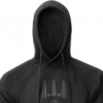 Pitchfork Casual Hoodie Black Print - Black - L