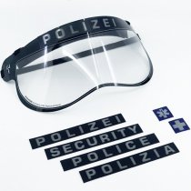 Pitchfork POLIZEI Reflective Face Shield Sticker - Black